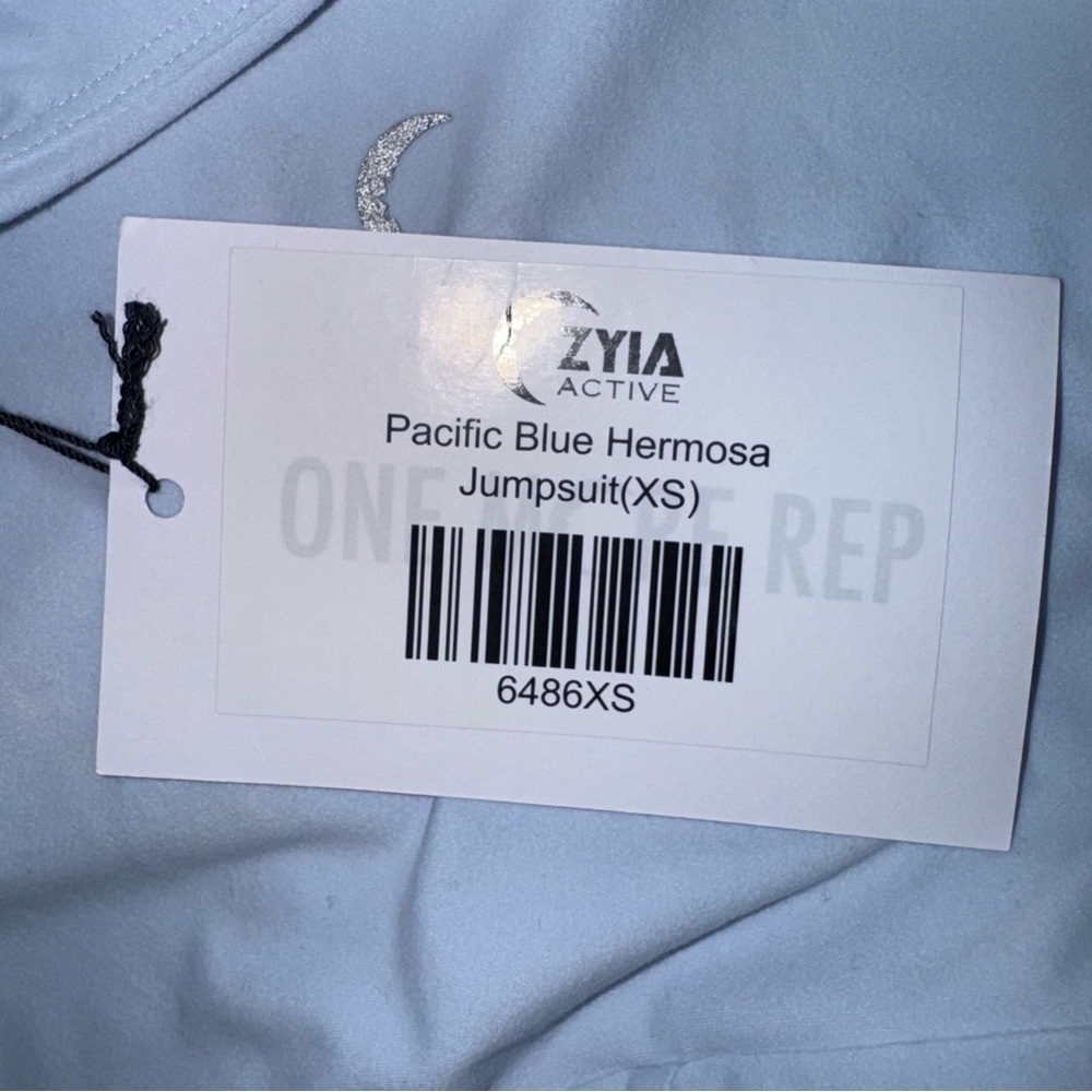 NWT ZYIA Active Women's Hermosa Jumpsuit Romper in Pacific Blue Size XS FLAW - Picture 16 of 16